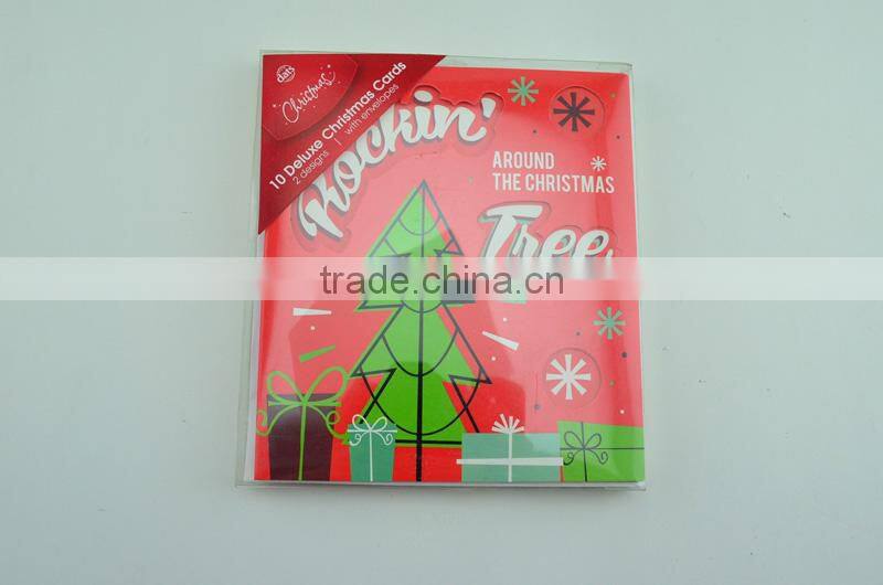 High-grade English greeting card double hollow out