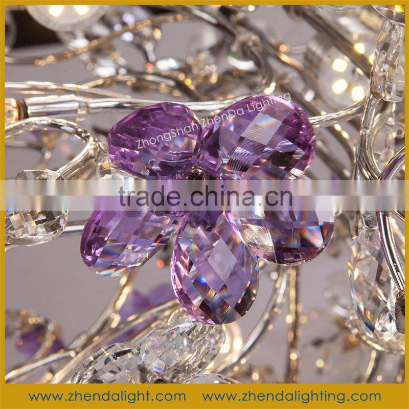 CE/ROHS/FCC Certificated modern gold crystal chandelier light