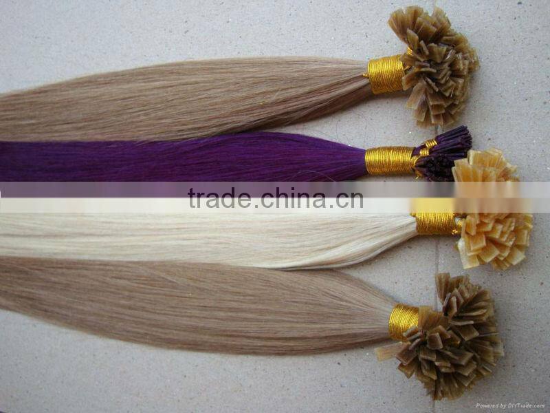 flat tip hair extensions wholesale hair nail tips 100% human virgin hair