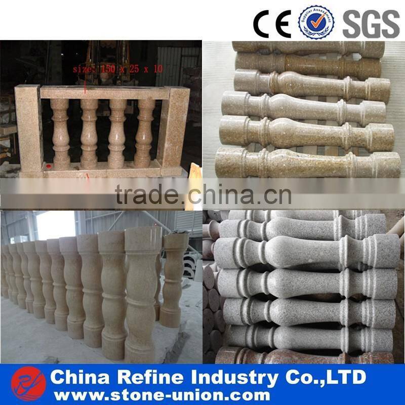 Red granite square column