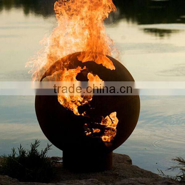 Metal Rust Design Fire Ball Fire Pit Ball