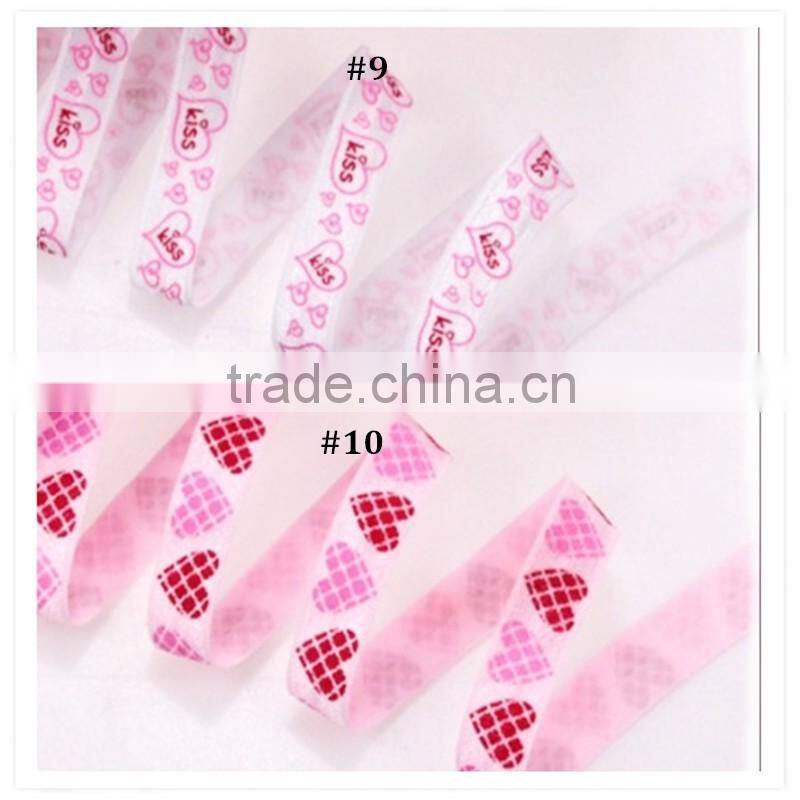 5/8'' elastic fold over elastic ribbon/ waistcoat ribbon/ bra silk ribbon