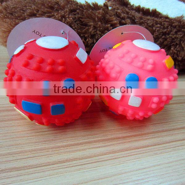 happy pet toys--7.1cm vinyl ball pet toy,chewing toys for dental health