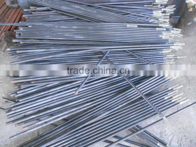 Black steel pole anchor