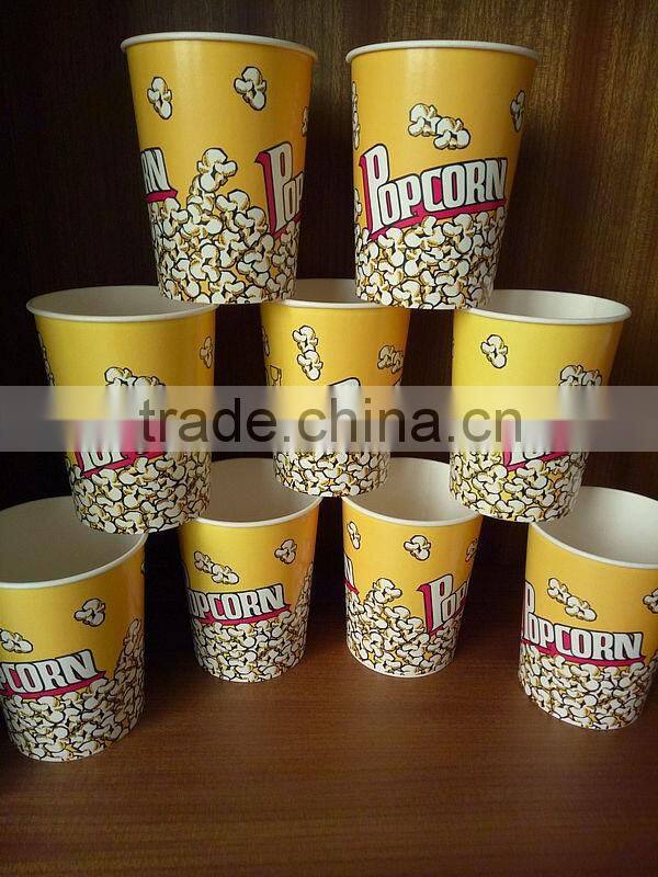 disposable customized single wall wholesale Environmental popular 32oz popcorn paper cup
