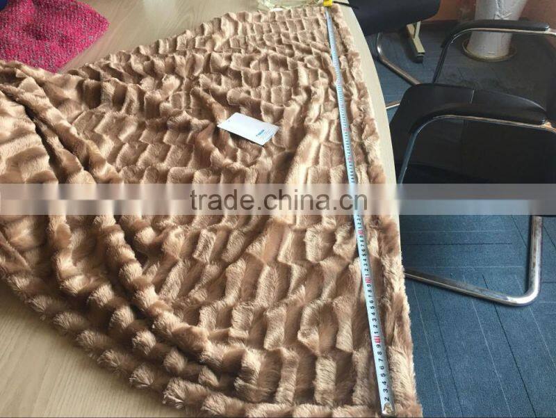 Super soft faux fur blanket throw Pv Fur polar fleece Double Plush Blanket