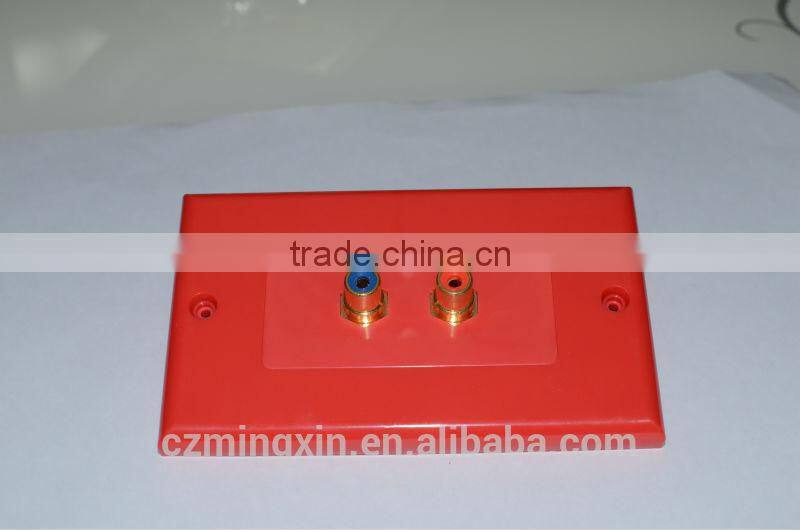 2RCA connector electrical socket waterproof panel decorative plates for walls