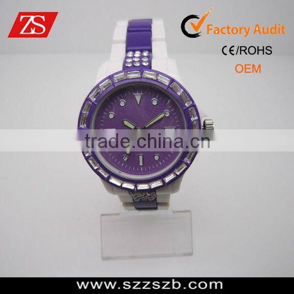 2012 blue and white hot sell Cheap Plastic Watches