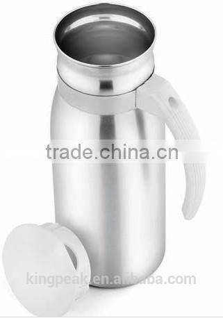 2015 hot sales stainless steel milk jug with handle /stainless steel coffee mug/stainless steel juice bottle