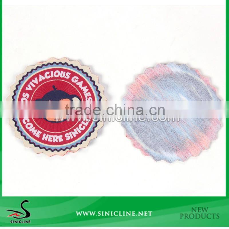 Sinicline design cute round woven label for kids