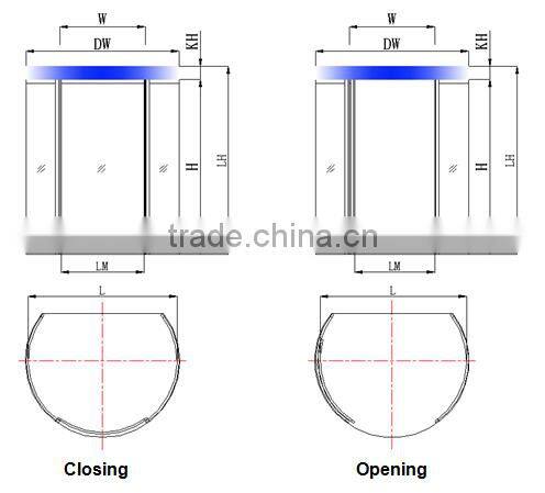 ATM security curved door with ce certificate