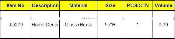 Classcial Style 55"H Tall Glass Home Decoration