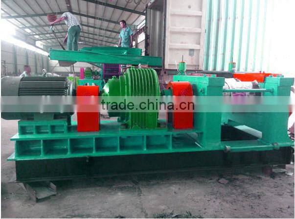 Rubber two rollers crusher for rubber powder making line / car tyre recycling plant