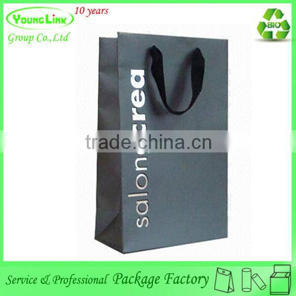 Fashionable luxury high quality paper bag with flower pattern
