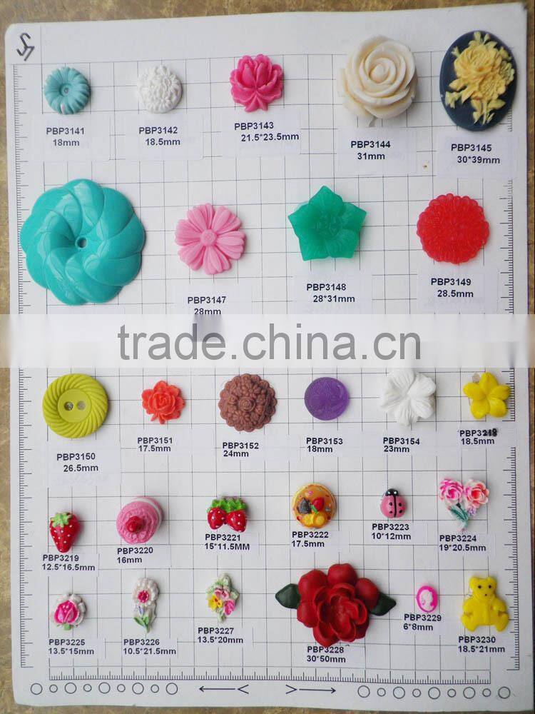 DIY resin flower bead or sticker peony flowers