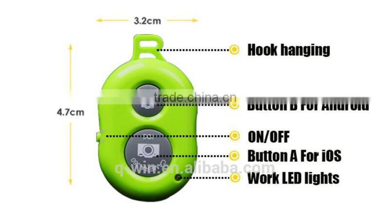 2014 new design portable wireless bluetooth remote shutter for Android and IOS