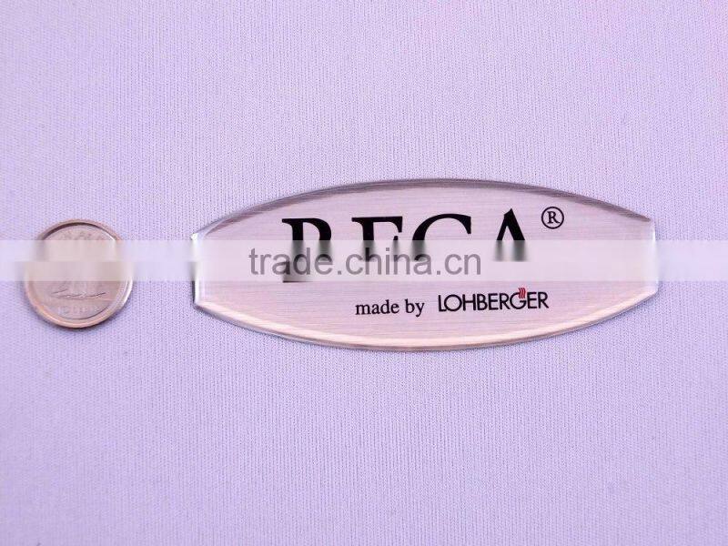 silver epoxy logo sticker with glue (M-EP306)