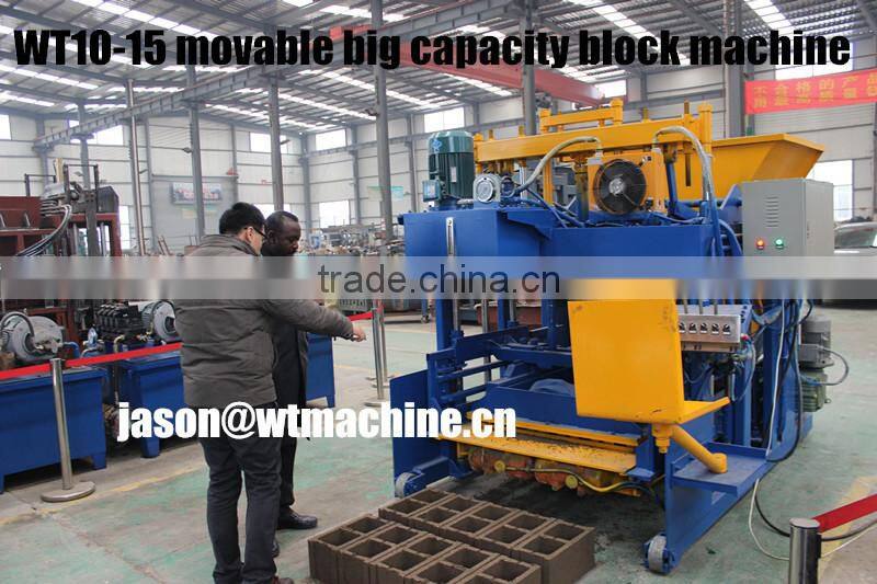 WT10-15 hot sale construction wall cement hollow concrete slab machine