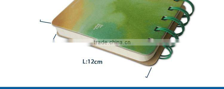 cute mini kraft card material cover spiral note