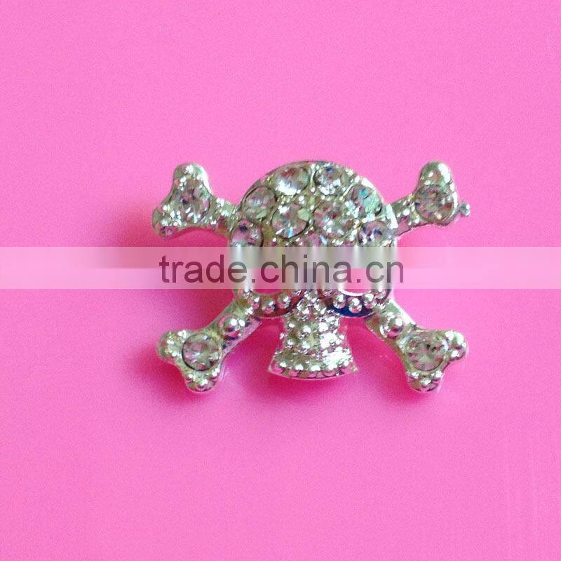 Stock Christmas 29*22mm rhinestone Santa button with slider(BTN-5503)