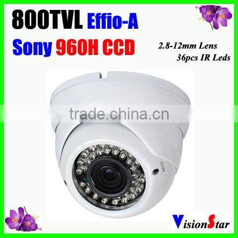 Plastic infrared dome camera sony Effio-E 700tvl ccd sensor 3.6mm board lens indoor cctv camera with OSD menu