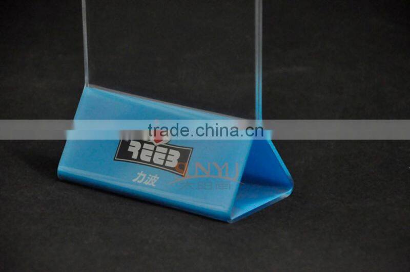 Deluxe Freestanding Crystal Clear Acrylic Table Card Sign Holder / Menu or Ad Display Stand