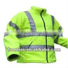 Security fleece jacket with reflecitve tape
