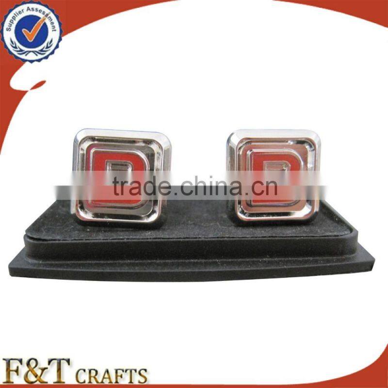 New style hot sales plating nickle pro-enamel cufflink/cufflink manufacturer/metal cufflink