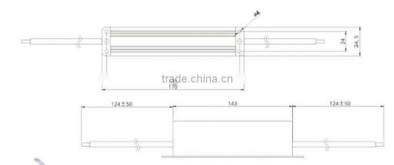 80W 12V 6.5A output waterproof led switch power supply with Aluminium shell