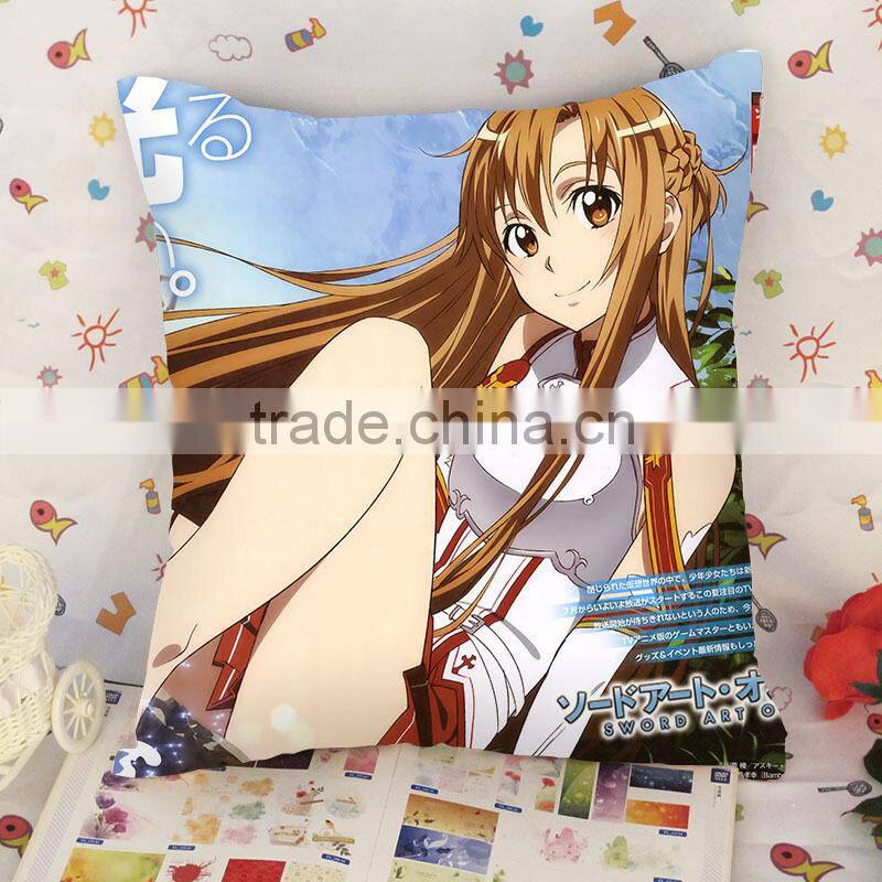 Custom made printed sword art online throw pillow