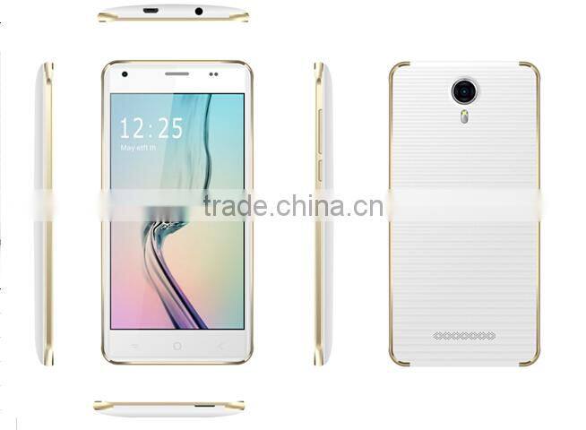 Unique slim METAL BOARDER design 5 inch android mobile phone