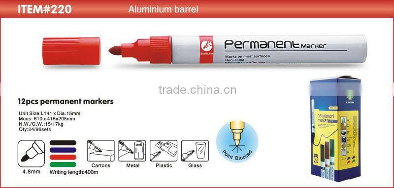 Aluminium barrel refilling permanent marker item 220