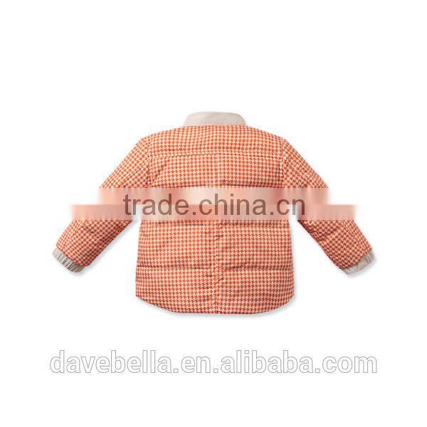 DB1616 dave bella 2014 winter infant coat baby wadded jacket padded jacket outwear winter coat jacket down coat outwear