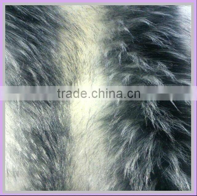 100% Acrylic High pile 90 mm faux fur fabric flame retardent rabbit fur fabric forlady fashion garment