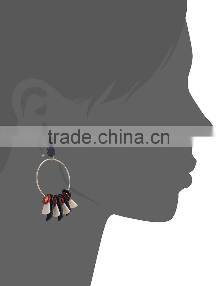 2016 big hoop fashion earing acrylic resin new design earing jewelry