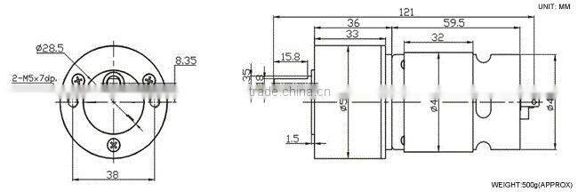 brush low rpm dc motor cnc dc gear reducer