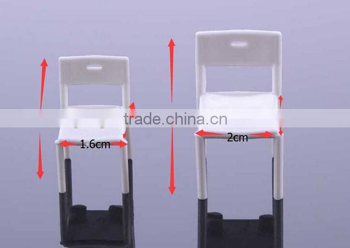 plastic unpaint white scale model chair in factory price