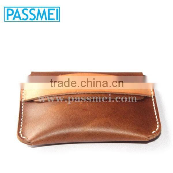 Vegetable Tanned leather change pocket coin pocket flap coin pocket