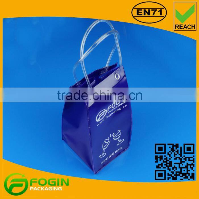 Custom Cheap Plastic Clear 1.5L PVC EVA Wine Cooler Bag