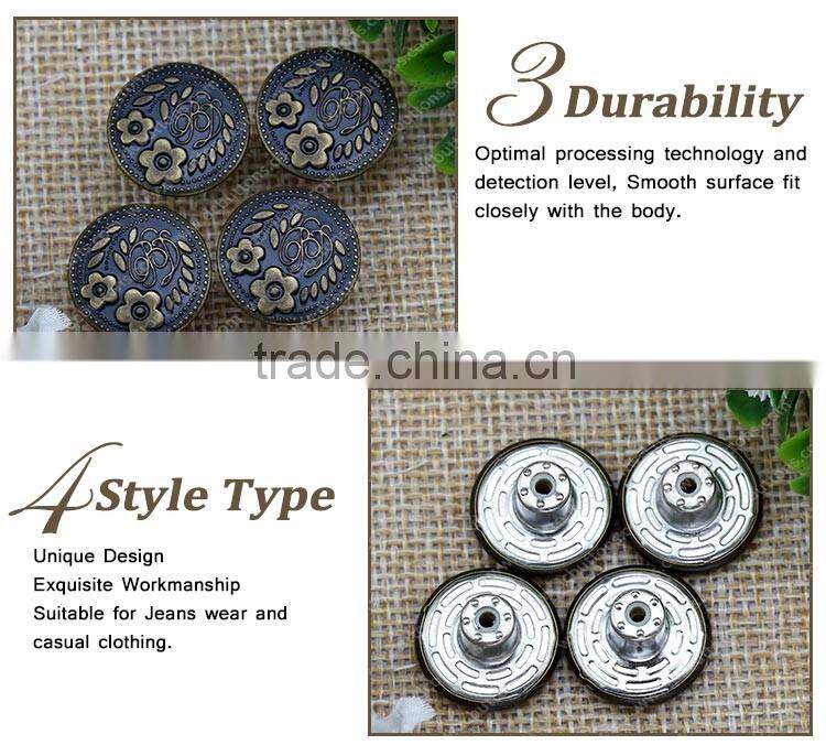 Special Design Clothing Screw Jean Button Jeans Series Jeans Button