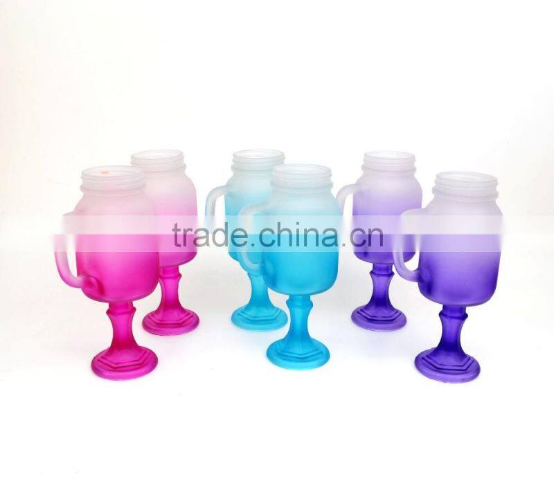 Colored 400ml Bulk Glass Mason Jars Drinking Glass For Wedding
