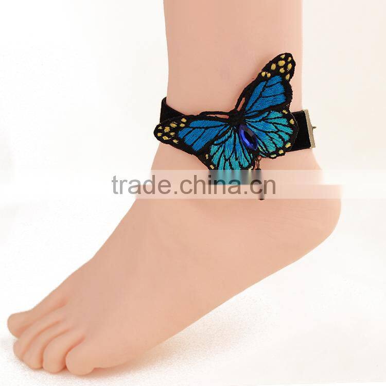good quality gothic fancy butterfly anklet