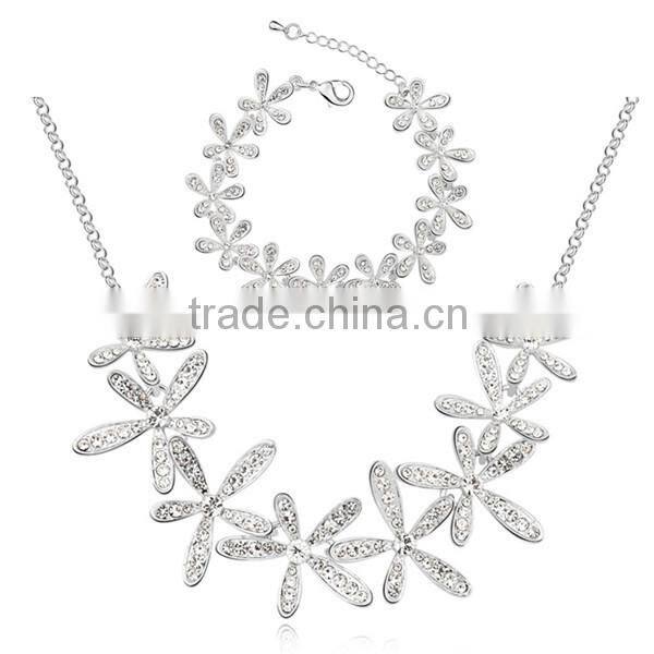 artificial imitation diamond jewelry set, gold jewelry sets