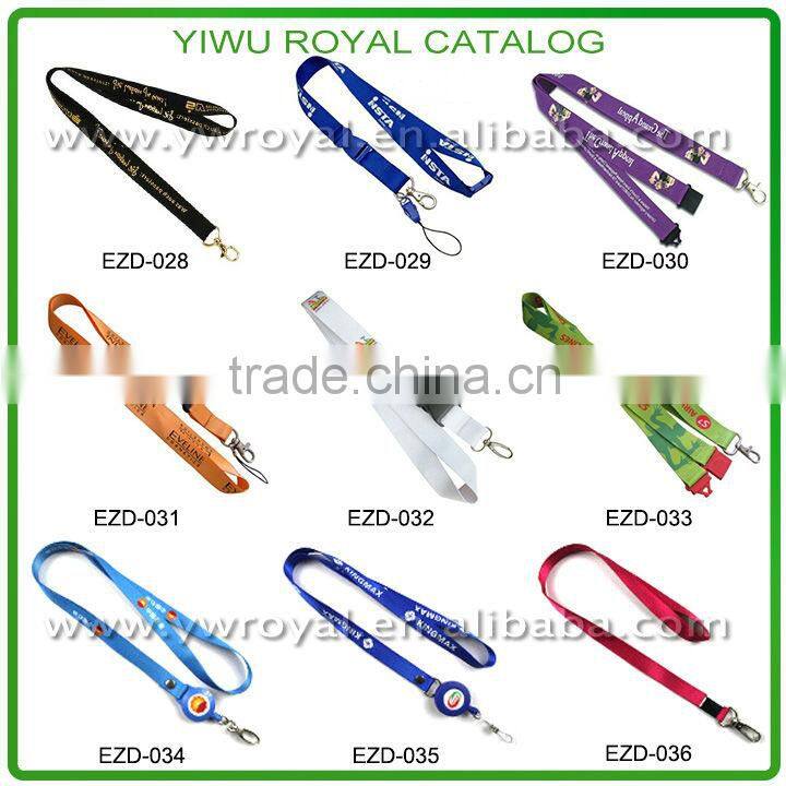 Popular Logo Imprint Polyester Single College Custom Lanyard