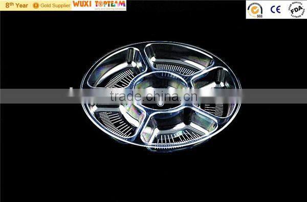 12" Plastic Food Sectional Plate