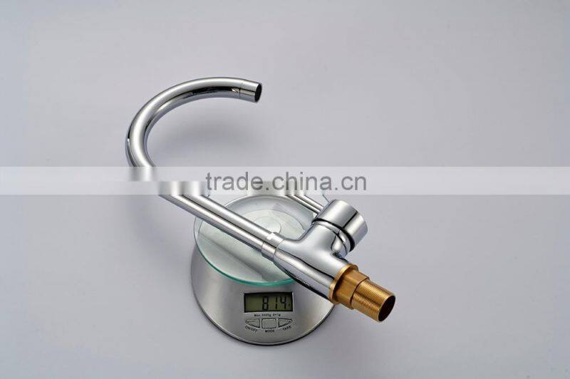 Chrome single handle brass kitchen sink faucet