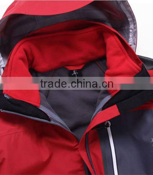 Mens Good Designed 3 Layers Bonded Waterproof Softshell Jacket