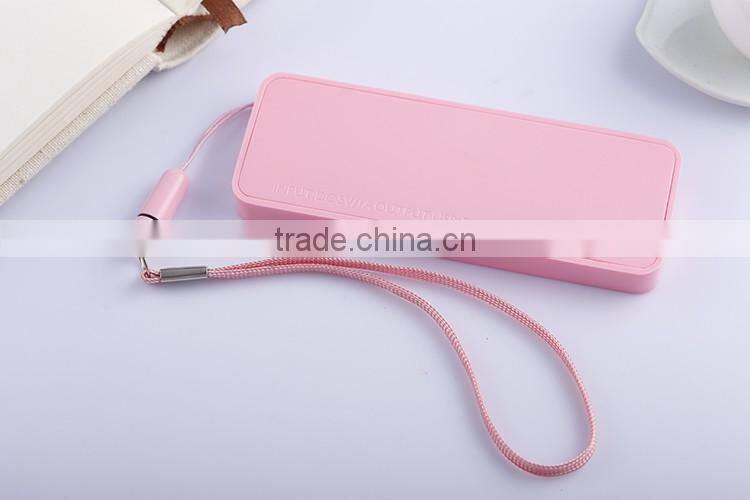 promotional slim mobile power bank 2600mah portable power bank