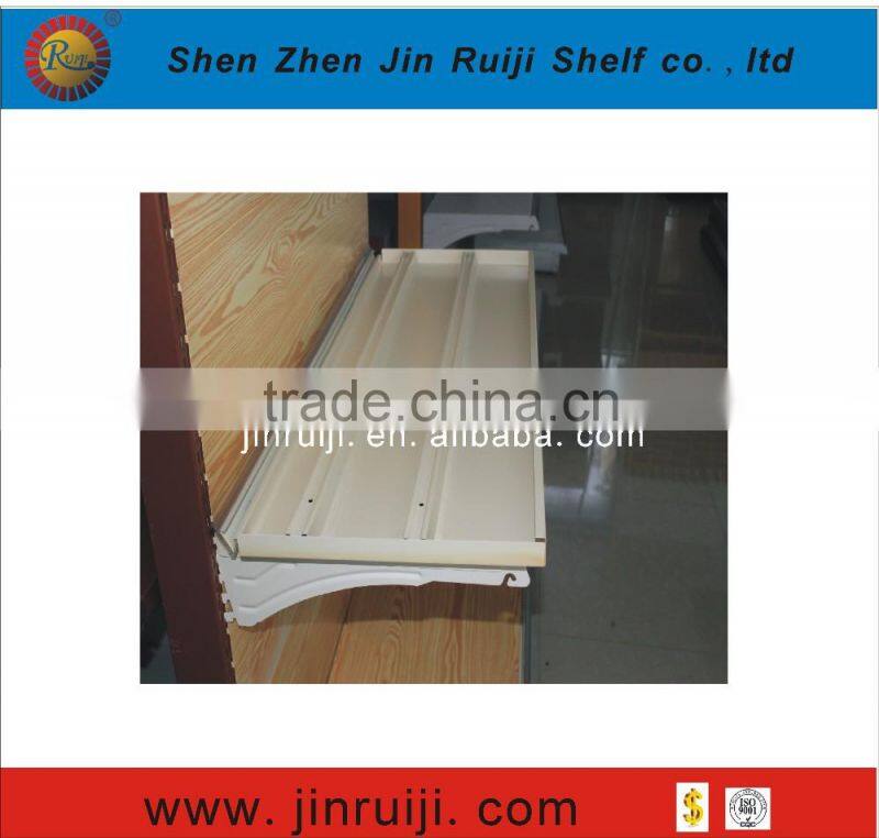 Rack Supermarket type wood display shelf and storage
