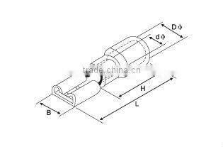 Insulated female disconnects FDD 1.25-187